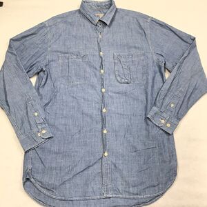 TERRITORY AHEAD Denim Shirt Men Tall LT Light Wash Blue Cowboy Dutton Western